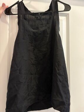 Sheer black tank top with lace detailing